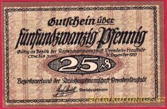 Drážďany - 25 pfennig - 1919