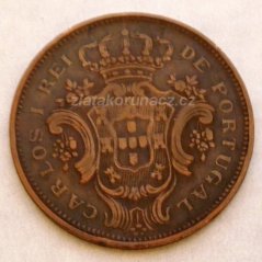 Portugalsko Azory- 10 reis 1901