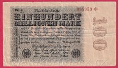 Německo - 100.000.000 mark 22.8.1923 - série PG-11