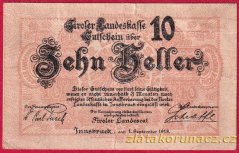 Innsbruck - 10 haléřů - 1919 - červená