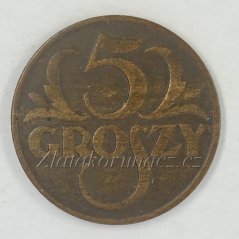 Polsko - 5 groszy 1938
