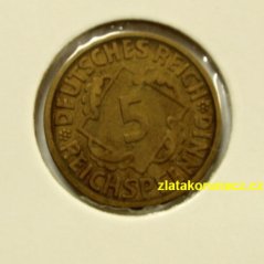 Německo - 5 Reichspfennig 1925 J
