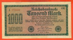 Německo - 1000 mark 15.9.1922 - série J-OE