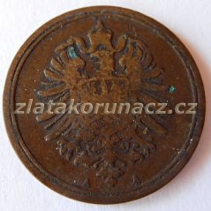 Německo - 1 Reich Pfennig 1886 A