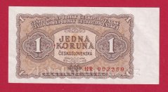1 Kčs 1953 HR-český číslovač-perf.