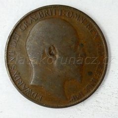 Anglie - 1/2 penny 1908