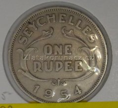 Seychelles - 1 ruppe 1954