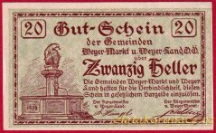 Weyer-Land - 20 haléřů - 1920