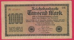 Německo - 1000 mark 15.9.1922 - série Fi-OE - 6 m.č.