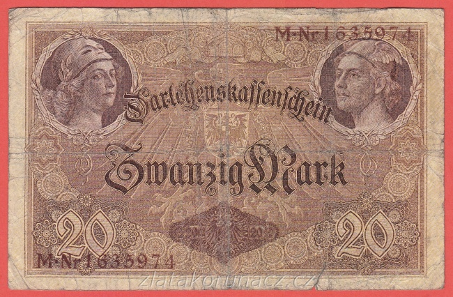 Německo - 20 mark 5.8.1914 - série M