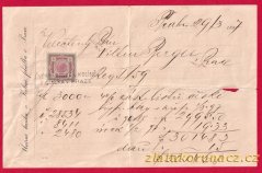 Rakousko - úvěr - Úvěrní banka v Kolíně - 1897