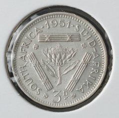 Jižní Afrika (JAR) - 3 pence 1951