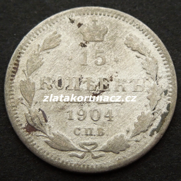 Rusko - 15 kopějka 1904 AR (AP)