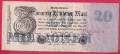 Německo - 20.000.000 mark 25.7.1923 - série Z - 7 m.č.