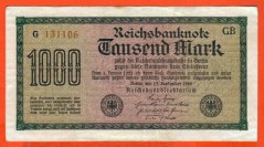Německo - 1000 mark 15.9.1922 - série G-GB