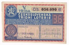 Los - 15 kč - 36. Československá třídní loterie V. - E r.1937