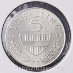Rakousko - 5 schilling 1968