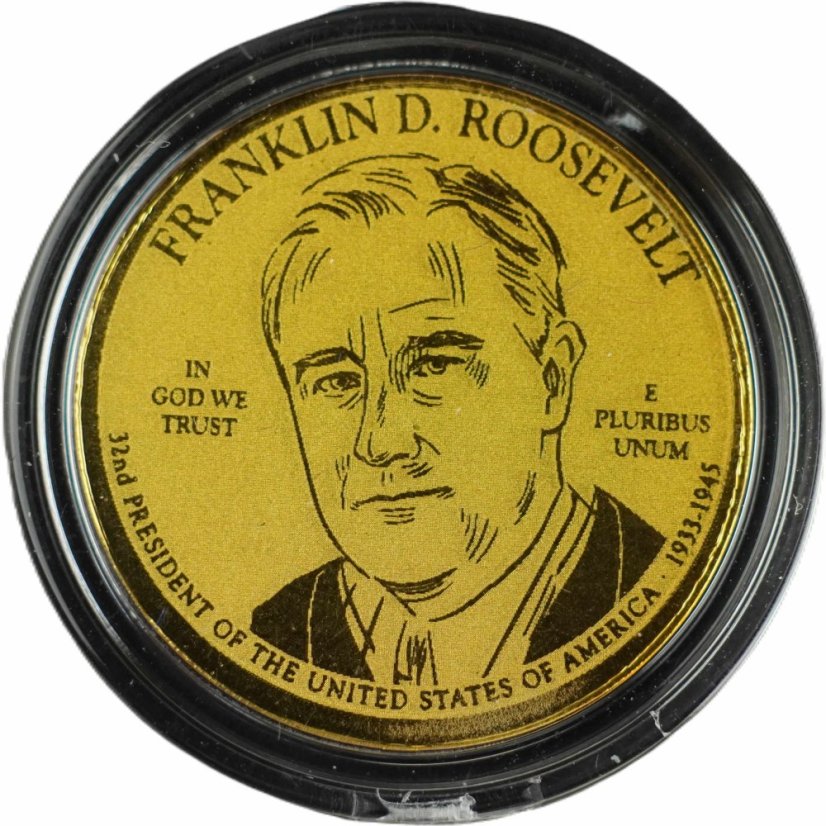 Zlatá mince Rovníková Guinea - 250 Pesetas 2022 - Franklin D. Roosevelt
