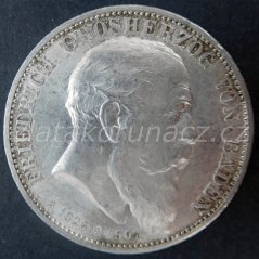 Německo - Baden - 5 marka 1907