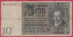 Německo - 10 Reichsmark 22.1.1929 - série H-B