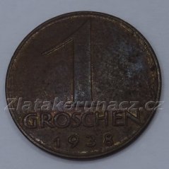Rakousko - 1 groschen 1938