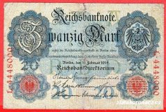 Německo - 20 mark 19.2.1914 - série L