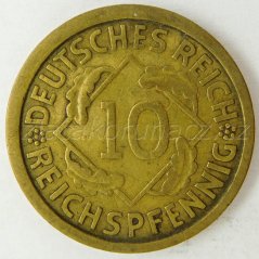 Německo - 10 Reichspfennig 1924 D