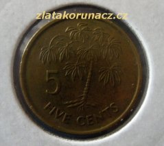 Seychelles -  5 cents 1990