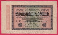 Německo - 20.000 mark 20.2.1923 - série B-HR - 6 m.č.