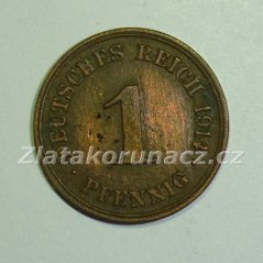 Německo - 1 Reich Pfennig 1914 G
