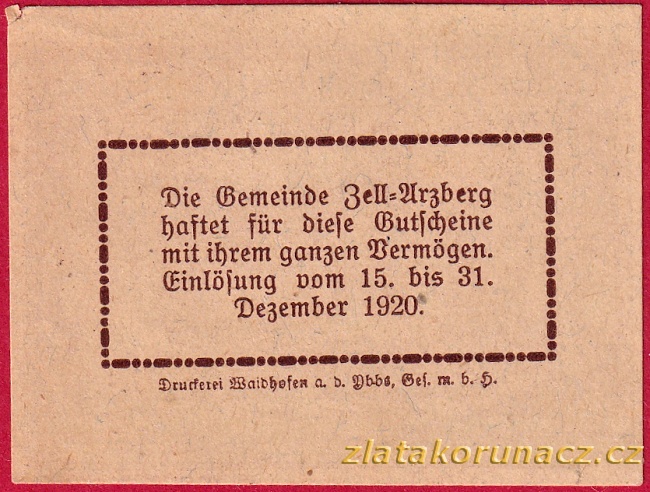 Zell-Arzberg - 30 haléřů - 1920