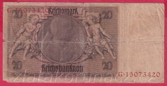 Německo - 20 Reichsmark 22.1.1929 - série G-i - 8 m.č.