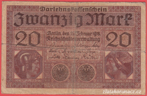 Německo - 20 mark 20.2.1918 - série E