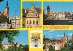 Tábor - okénková pohlednice se znakem města