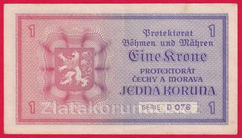 1 koruna 1940 D 078