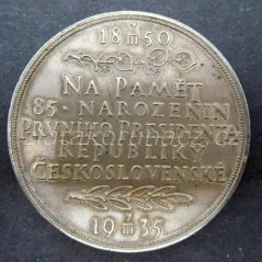 T.G.Masaryk - K 85. narozeninám 42mm - Matná