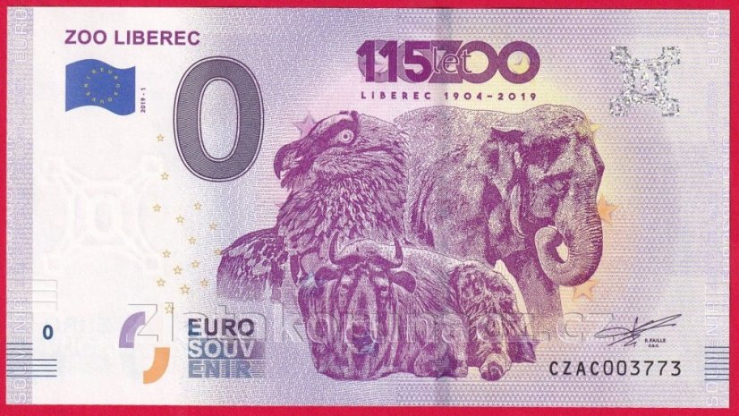 0 Euro souvenir - ZOO Liberec
