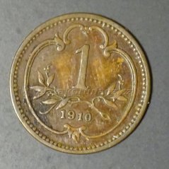 1 haléř F.J.I.-1910