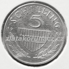 Rakousko - 5 schilling 1965