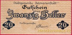 Schwanenstadt - 20 haléřů - 1920 - série B