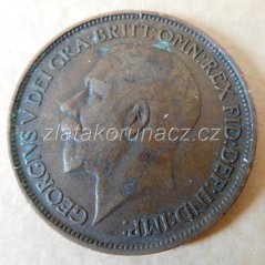 Anglie - 1/2 penny 1911