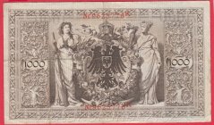 Německo - 1000 mark 21.4.1910 - série K-S-červená