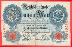Německo - 20 mark 19.2.1914 - série P