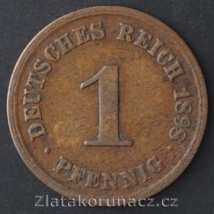 Německo - 1 Reich Pfennig 1898 D