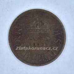 Maďarsko - 2 fillér 1939 BP