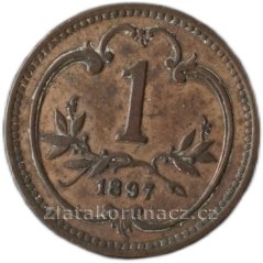 1 haléř F.J.I.-1897