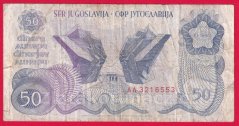 Jugoslávie - 50 Dinara 1990