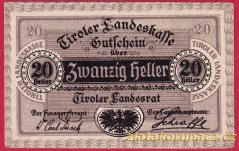 Innsbruck - 20 haléřů - 1920 - lila