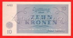 10 K - Terezínská poukázka A 022