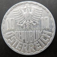 Rakousko - 10 groschen 1977